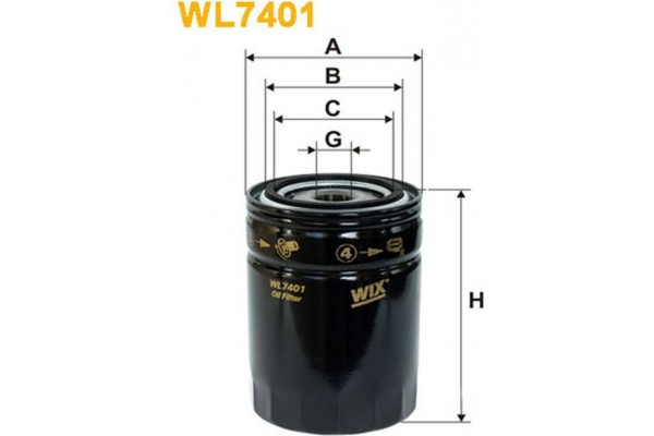 Wix Filters Φίλτρο Λαδιού - WL7401