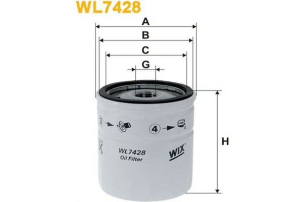 Wix Filters Φίλτρο Λαδιού - WL7428