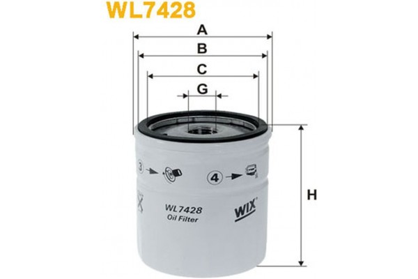 Wix Filters Φίλτρο Λαδιού - WL7428