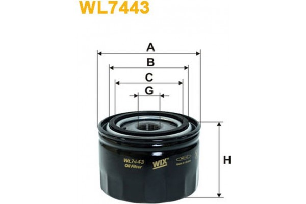 Wix Filters Φίλτρο Λαδιού - WL7443