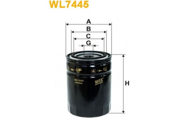 Wix Filters Φίλτρο Λαδιού - WL7445