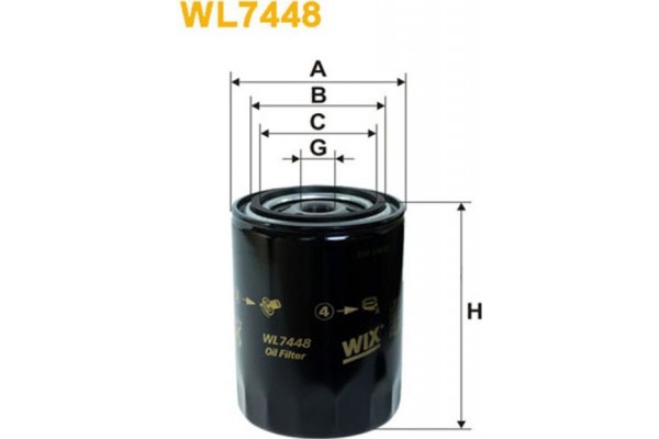 Wix Filters Φίλτρο Λαδιού - WL7448