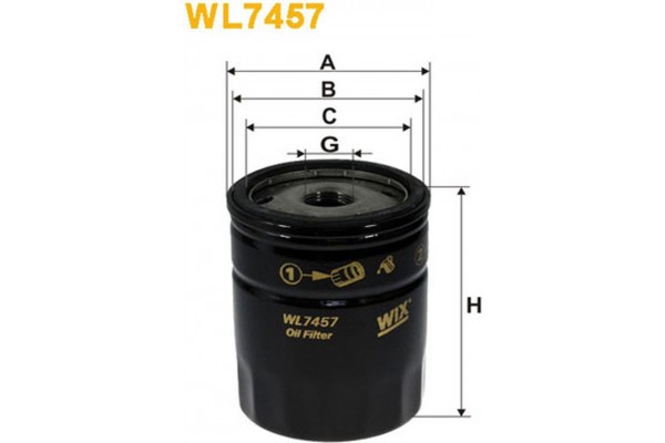 Wix Filters Φίλτρο Λαδιού - WL7457