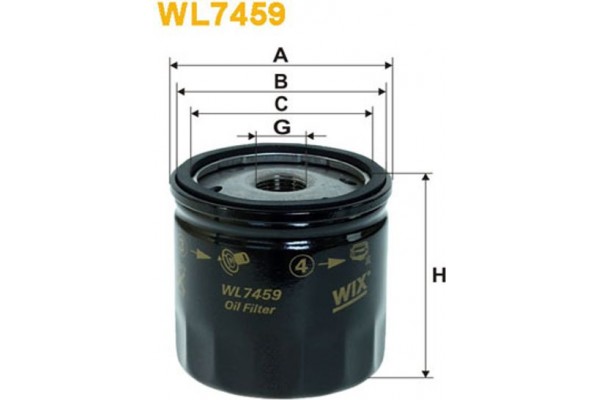 Wix Filters Φίλτρο Λαδιού - WL7459