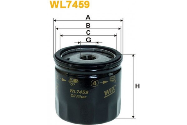 Wix Filters Φίλτρο Λαδιού - WL7459
