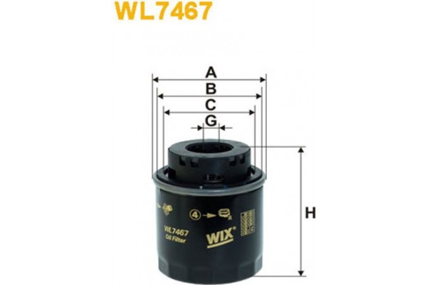 Wix Filters Φίλτρο Λαδιού - WL7467