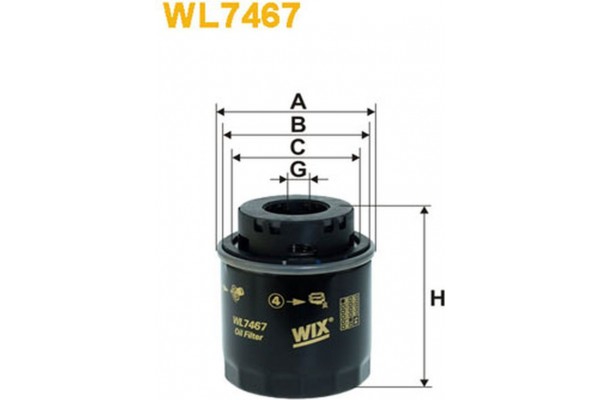 Wix Filters Φίλτρο Λαδιού - WL7467