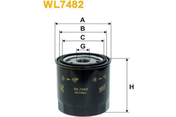 Wix Filters Φίλτρο Λαδιού - WL7482