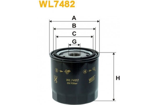 Wix Filters Φίλτρο Λαδιού - WL7482
