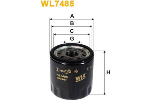 Wix Filters Φίλτρο Λαδιού - WL7485