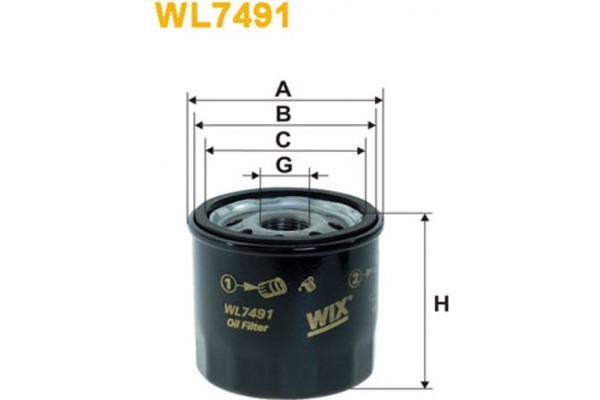 Wix Filters Φίλτρο Λαδιού - WL7491