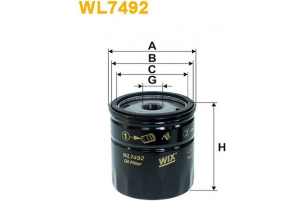 Wix Filters Φίλτρο Λαδιού - WL7492