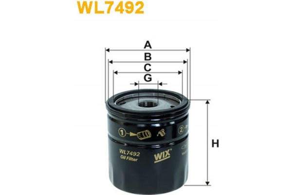 Wix Filters Φίλτρο Λαδιού - WL7492
