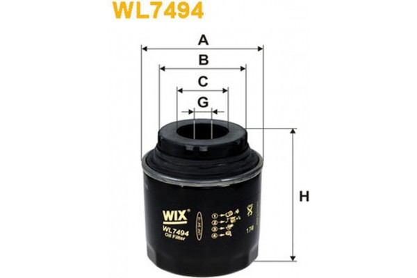 Wix Filters Φίλτρο Λαδιού - WL7494