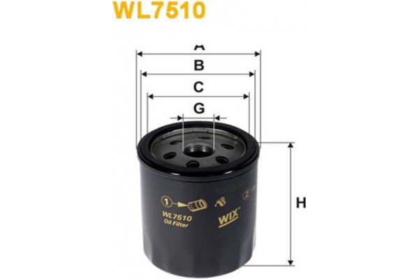 Wix Filters Φίλτρο Λαδιού - WL7510