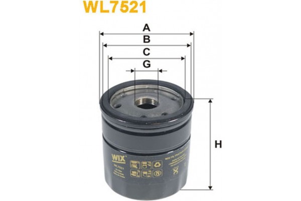 Wix Filters Φίλτρο Λαδιού - WL7521