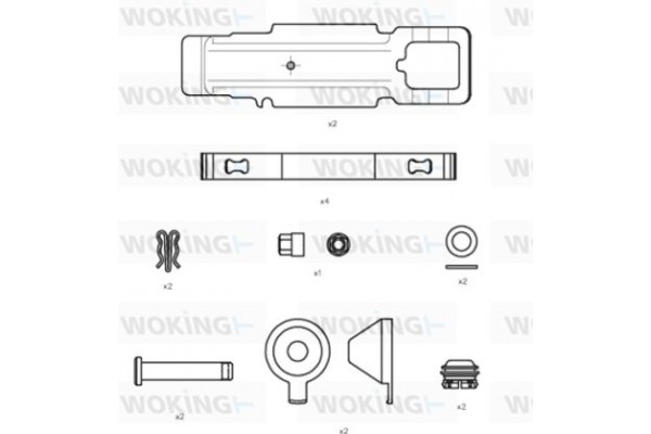Woking Σετ βοηθ. εξαρτημάτων, Τακάκια Φρένων - ACA8553.00