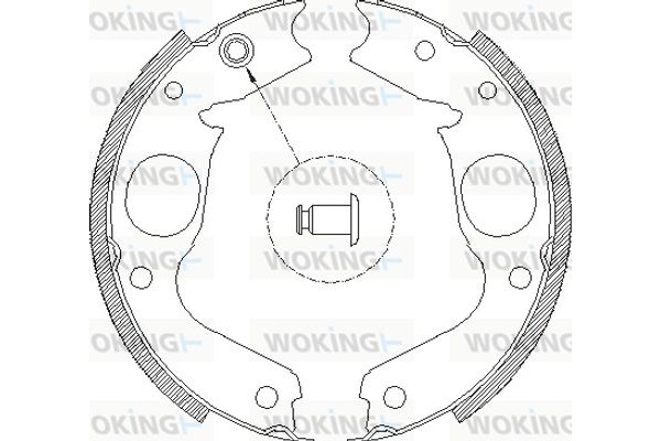 Woking Σετ Σιαγόνων φρένων, Χειρόφρενο - Z4148.00