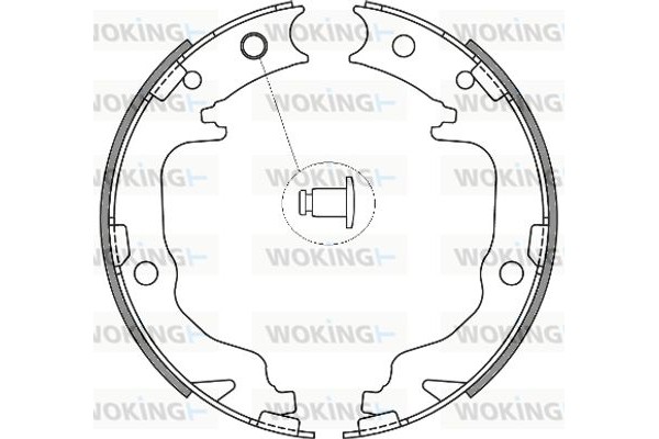 Woking Σετ Σιαγόνων φρένων, Χειρόφρενο - Z4641.00