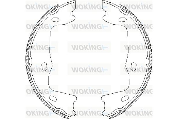 Woking Σετ Σιαγόνων φρένων, Χειρόφρενο - Z4651.00