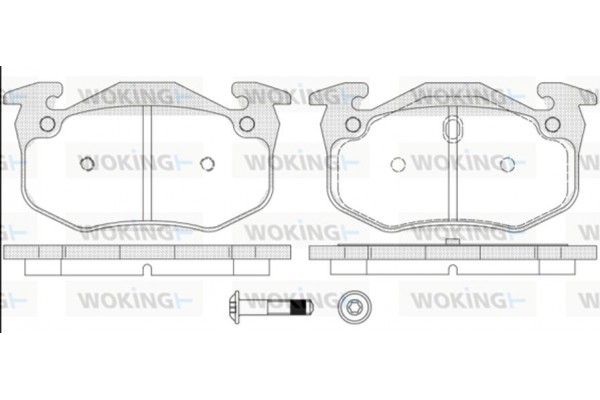 Woking Σετ τακάκια, Δισκόφρενα - P0443.70