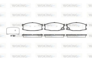 Woking Σετ τακάκια, Δισκόφρενα - P3833.10