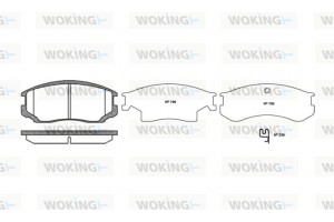 Woking Σετ τακάκια, Δισκόφρενα - P2573.22