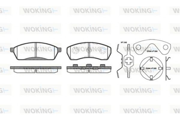 Woking Σετ τακάκια, Δισκόφρενα - P5883.00