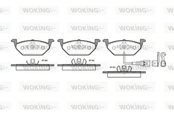 Woking Σετ τακάκια, Δισκόφρενα - P7333.21