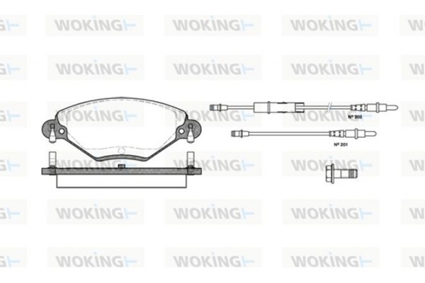 Woking Σετ τακάκια, Δισκόφρενα - P9283.04