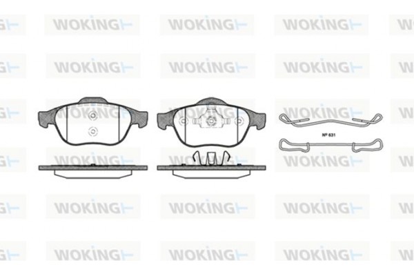 Woking Σετ τακάκια, Δισκόφρενα - P9433.00