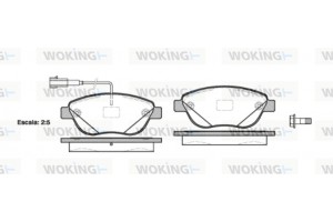 Woking Σετ τακάκια, Δισκόφρενα - P9593.12