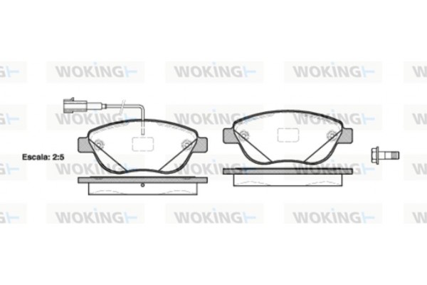 Woking Σετ τακάκια, Δισκόφρενα - P9593.12