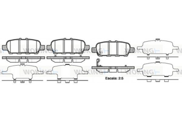 Woking Σετ τακάκια, Δισκόφρενα - P9763.41