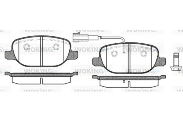 Woking Σετ τακάκια, Δισκόφρενα - P9783.02