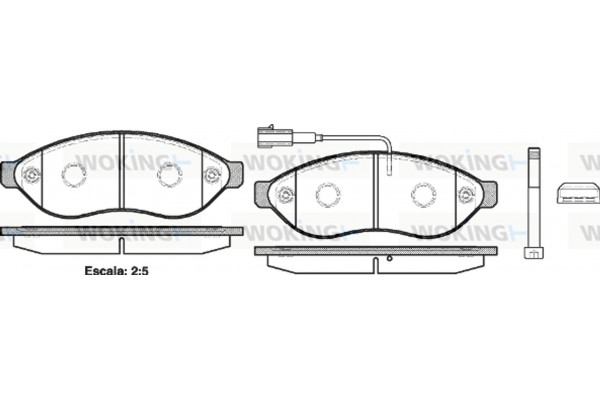 Woking Σετ τακάκια, Δισκόφρενα - P13373.01