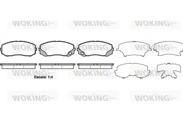 Woking Σετ τακάκια, Δισκόφρενα - P15053.00