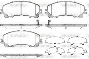 Woking Σετ τακάκια, Δισκόφρενα - P15073.12