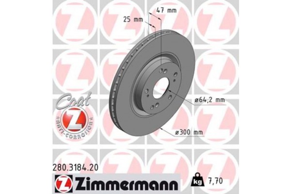 Zimmermann Δισκόπλακα - 280.3184.20 Zimmermann Δισκόπλακα - 280.3184.20