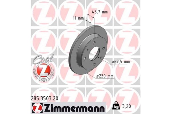 Zimmermann Δισκόπλακα - 285.3503.20 Zimmermann Δισκόπλακα - 285.3503.20