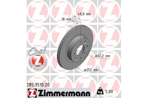 Zimmermann Δισκόπλακα - 285.3510.20