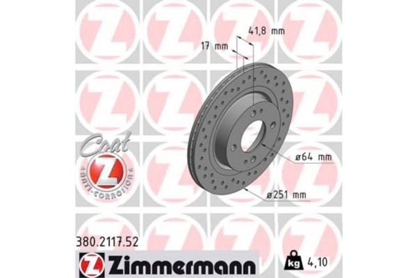 Zimmermann Δισκόπλακα - 380.2117.52 Zimmermann Δισκόπλακα - 380.2117.52