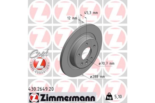 Zimmermann Δισκόπλακα - 430.2649.20 Zimmermann Δισκόπλακα - 430.2649.20