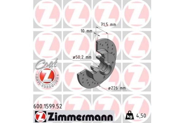 Zimmermann Δισκόπλακα - 600.1599.52 Zimmermann Δισκόπλακα - 600.1599.52