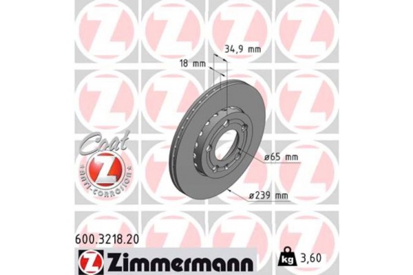 Zimmermann Δισκόπλακα - 600.3218.20 Zimmermann Δισκόπλακα - 600.3218.20