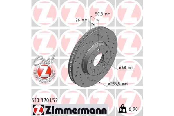 Zimmermann Δισκόπλακα - 610.3701.52 Zimmermann Δισκόπλακα - 610.3701.52