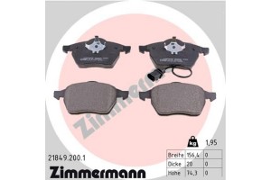 Zimmermann Σετ τακάκια, Δισκόφρενα - 21849.200.1