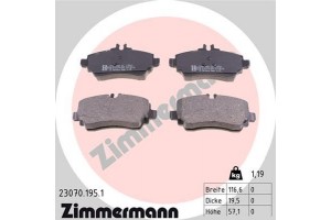 Zimmermann Σετ τακάκια, Δισκόφρενα - 23070.195.1